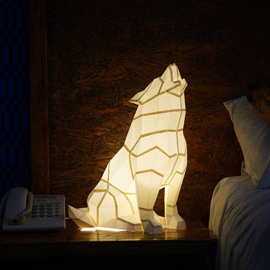 Wolf 3D PaperCraft Origami Model, Paper Lamp