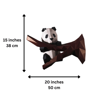 Panda PaperCraft Wall Art, PaperCraft Origami Model