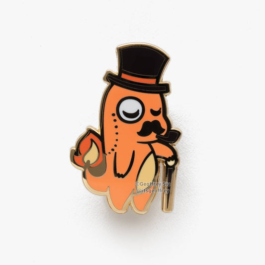 Charmingder Gentlemon Dapper Charmander Enamel Pin