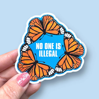No one is illegal monarch butterfly vinyl sticker