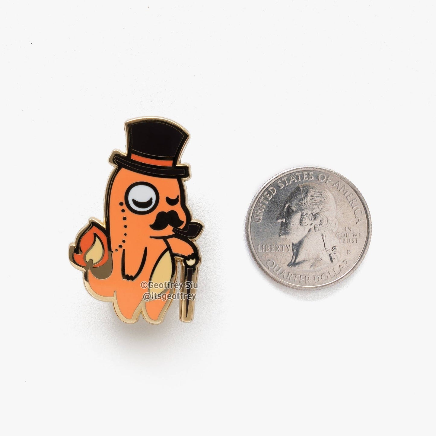 Charmingder Gentlemon Dapper Charmander Enamel Pin