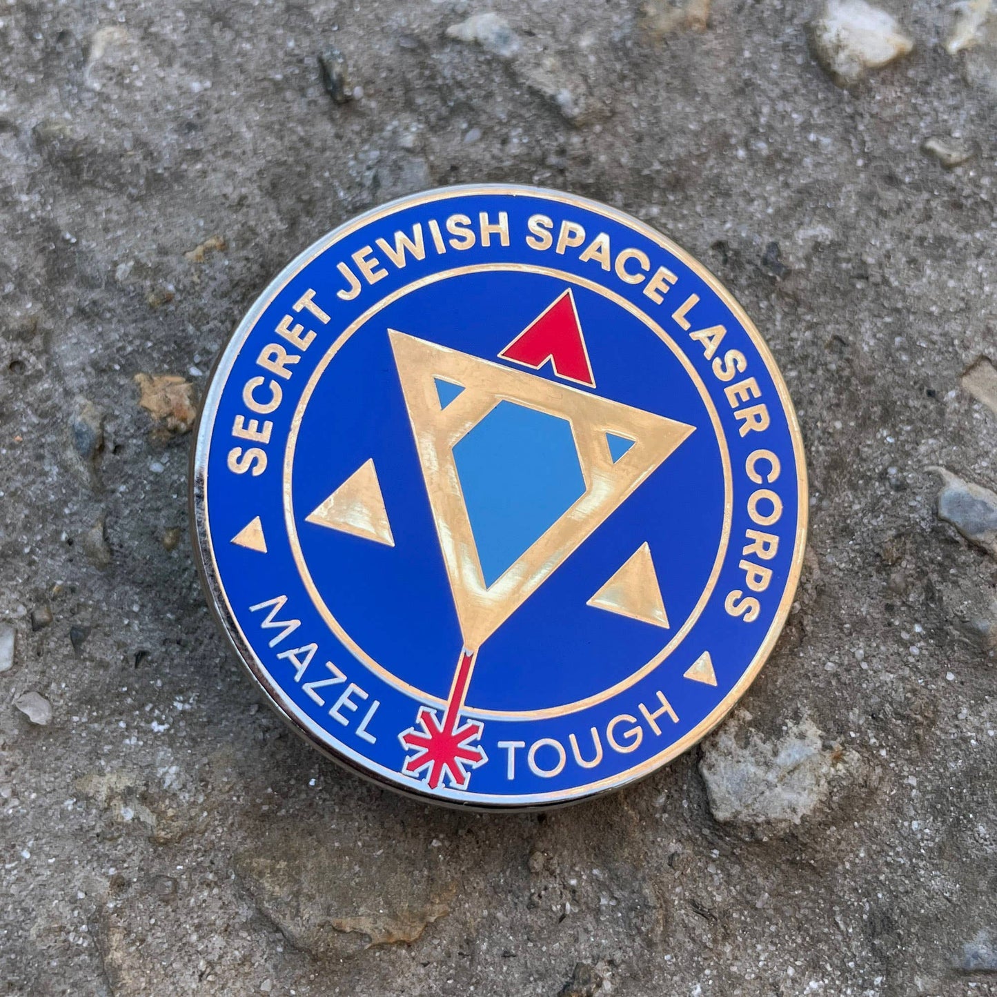 Secret Jewish Space Laser Corps Pin