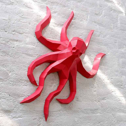 Octopus PaperCraft Origami Wall Art, 3D Wall Art