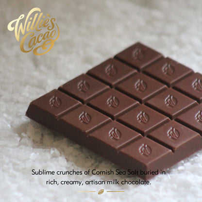 Sea Flakes. Milk Chocolate bar with Cornish Sea Salt flakes