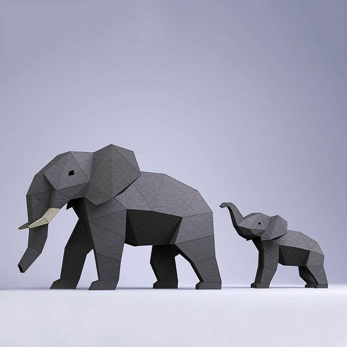 Elephants Origami Model PaperCraft Kit – Peacock's Nest