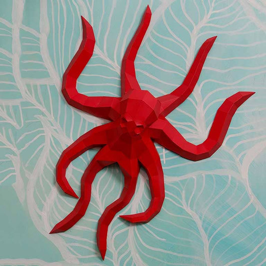 Octopus PaperCraft Origami Wall Art, 3D Wall Art
