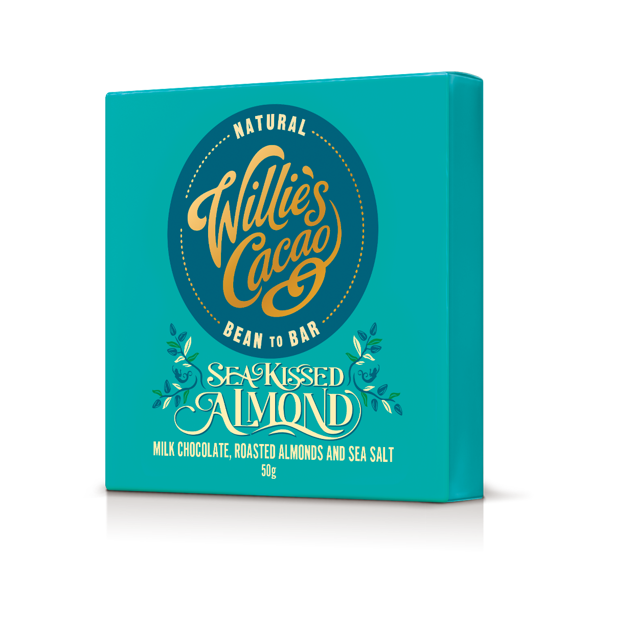 Sea Kissed Almond. Milk Chocolate bar w. Almonds & Sea Salt