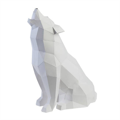 Wolf 3D PaperCraft Origami Model, Paper Lamp