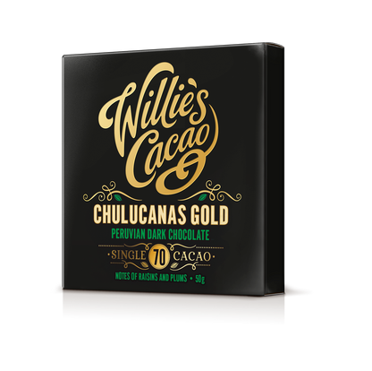 Chulucanas 70% dark chocolate. Raisin notes. Vegan. 50g bar
