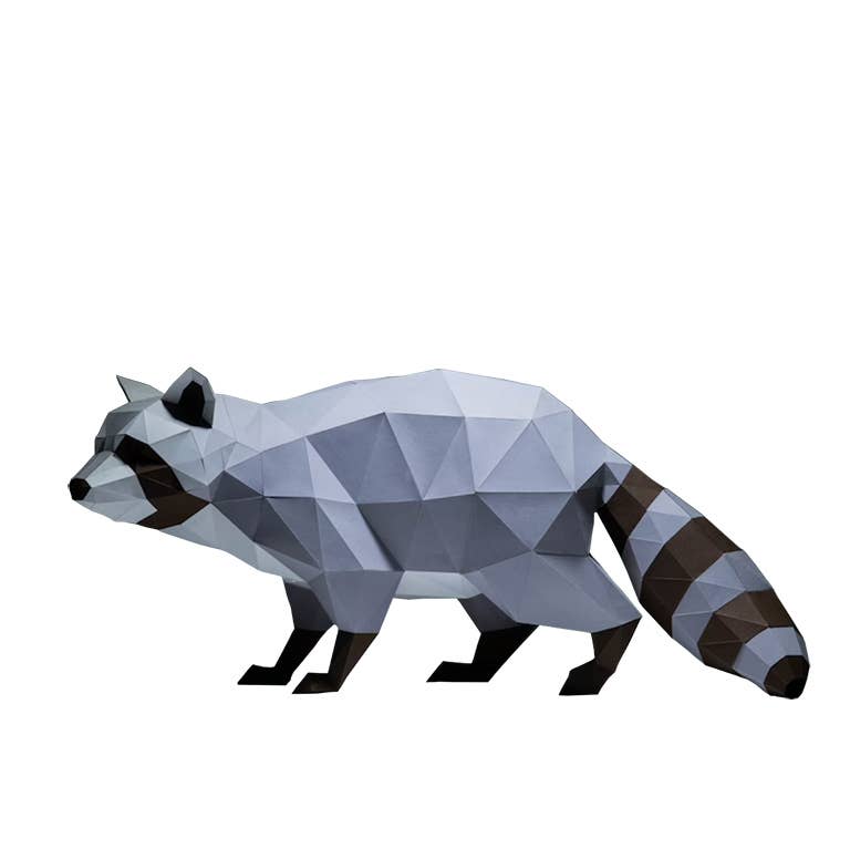 Raccoon 3D PaperCraft Origami Model