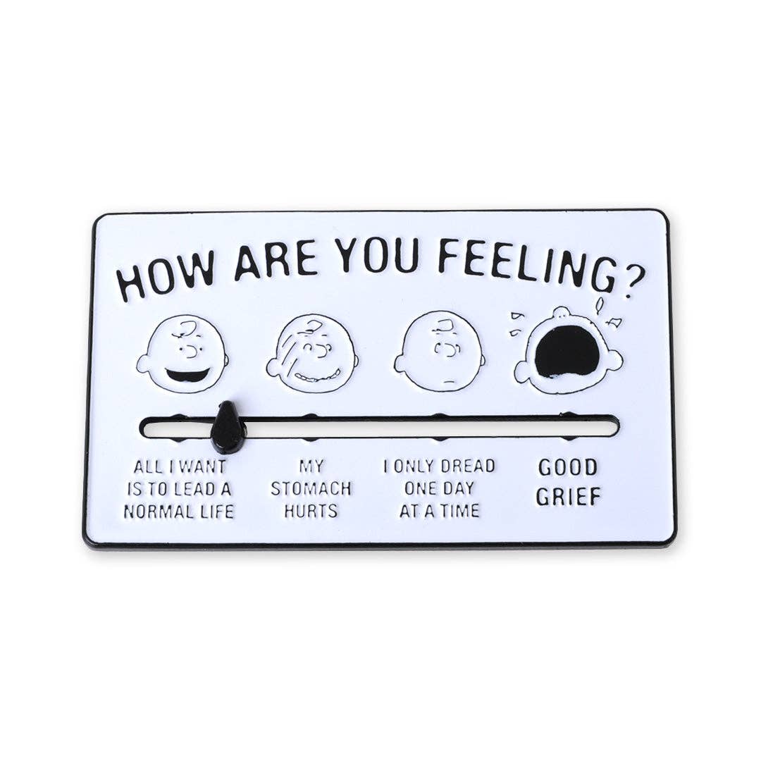 Charlie Brown Mood Slider Enamel Magnet