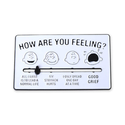 Charlie Brown Mood Slider Enamel Magnet