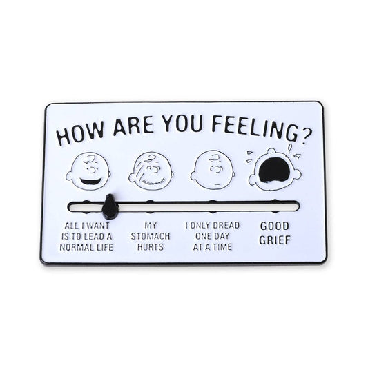 Charlie Brown Mood Slider Enamel Magnet