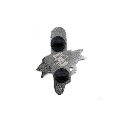 Groovy Chainsaw Horror Movie Enamel Lapel Pin