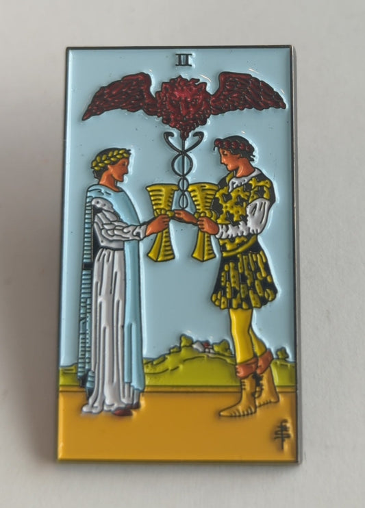 The Two of Cups Enamel Pin