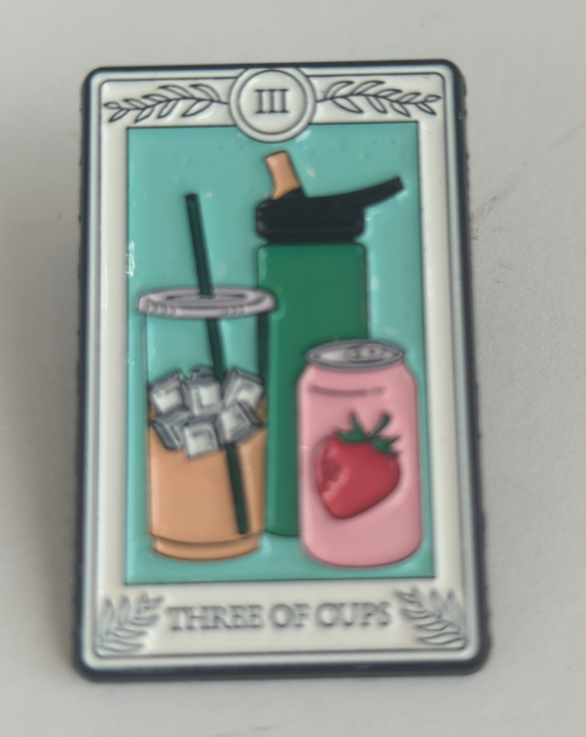 Three of Cups Tarot Card Enamel Pin
