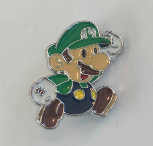 Luigi Enamel Pin