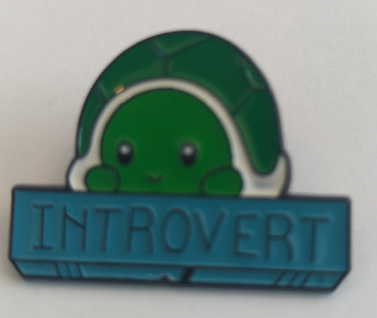 Introvert Turtle Enamel Pin