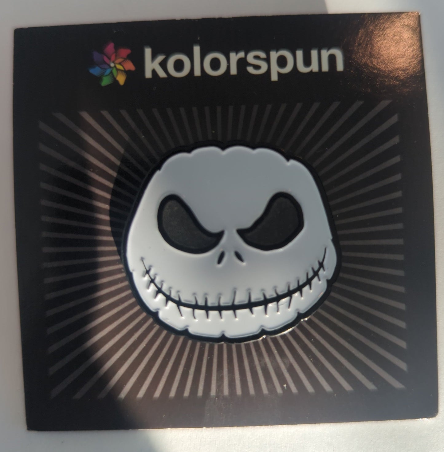Jack Skellington Face Nightmare Before Xmas Enamel Pin