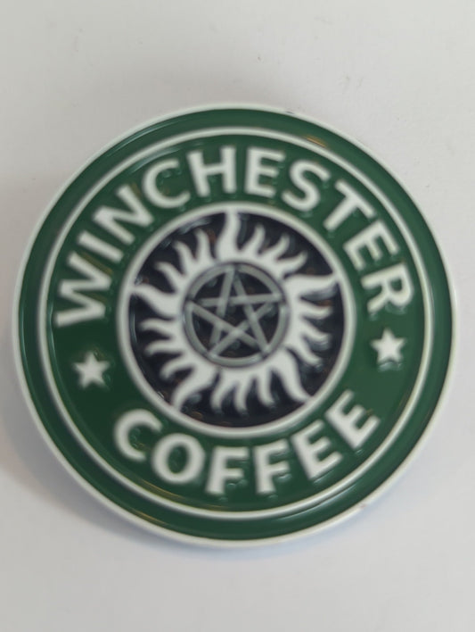 Winchester Coffee Supernatural Enamel Pin