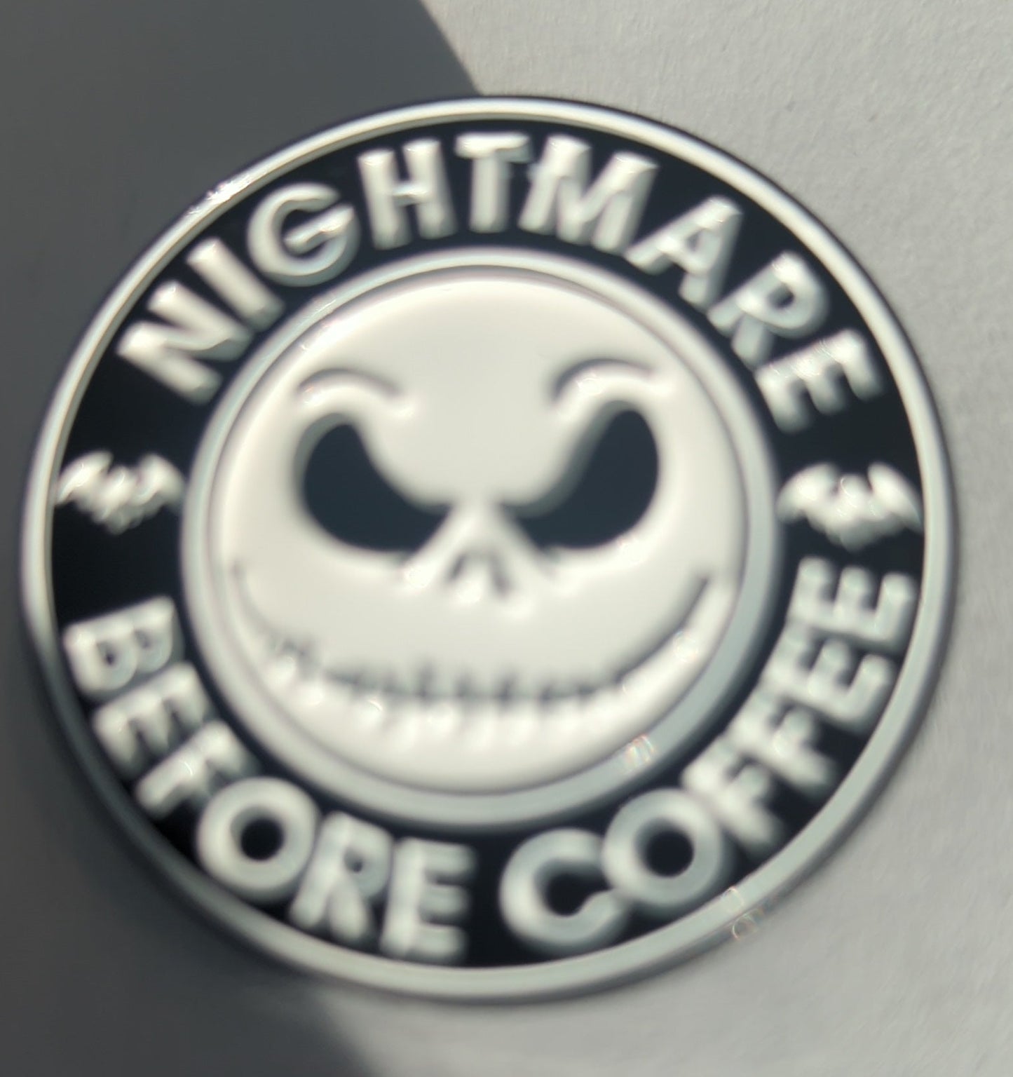 Nightmare Before Coffee Jack Skellington Enamel Pin