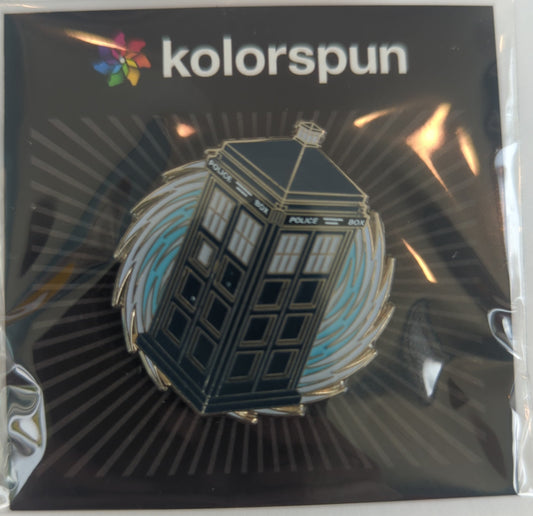 TARDIS w' Swirls Doctor Who Dr Enamel Pin