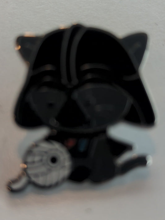 Darth Kitty w' Death Star Yarn Star Wars Enamel Pin