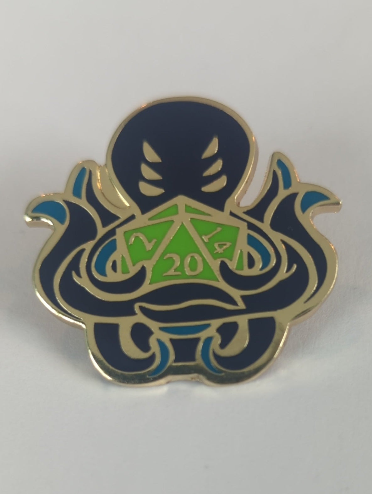 D20 Kraken Enamel Pin