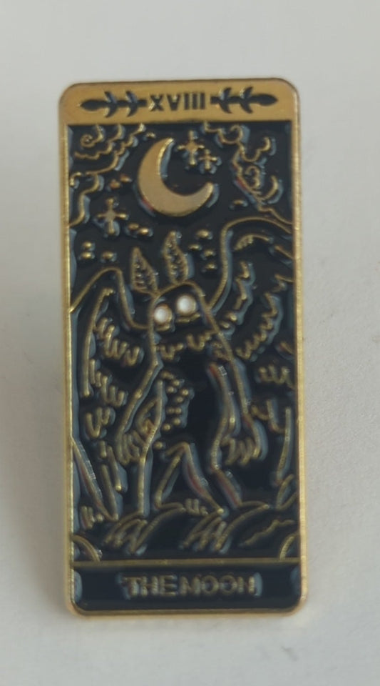Mothman The Moon Tarot Card Pin