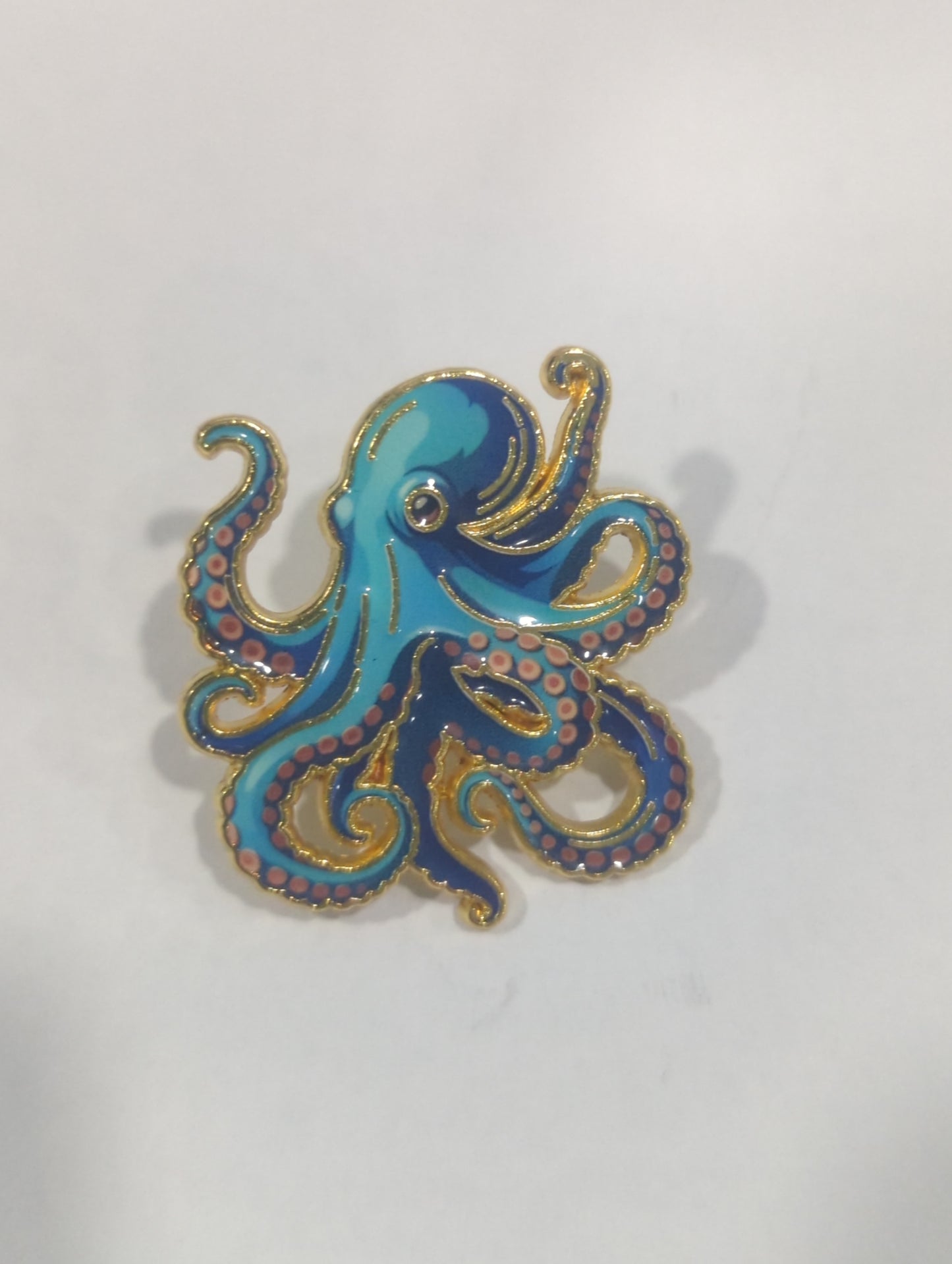 Blue Octopus Enamel Pin