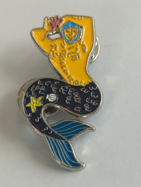 Merman Mermaid Enamel Pin