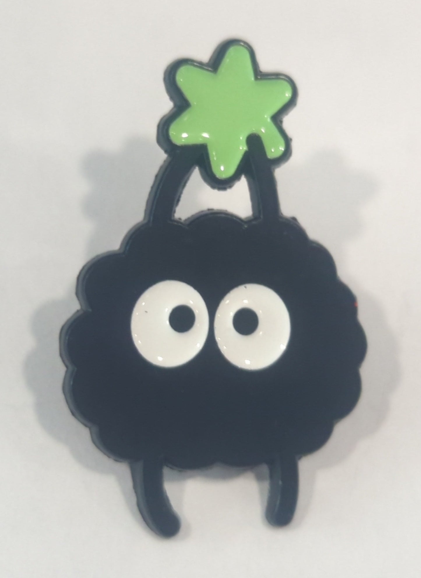 Soot Stripe w' Green Star Studio Ghibli Enamel Pin