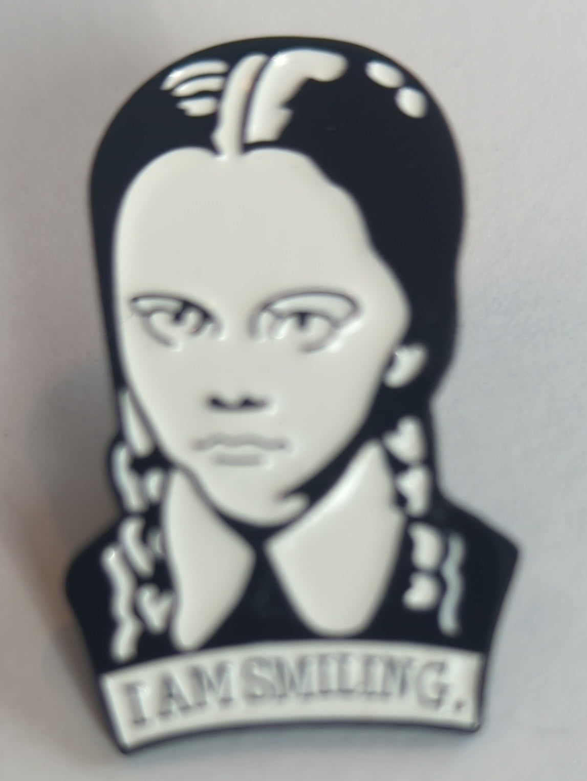 Wednesday Addams I Am Smiling Enamel Pins