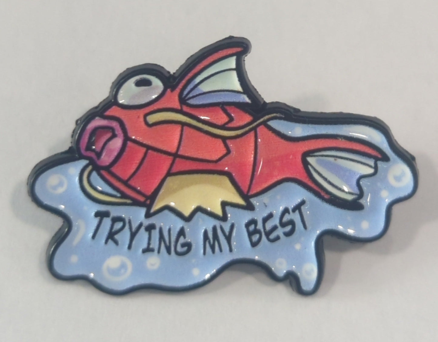 Magikarp Trying My Best Enamel Pin