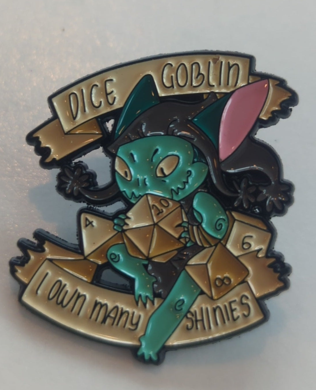 Dice Goblin Enamel Pin