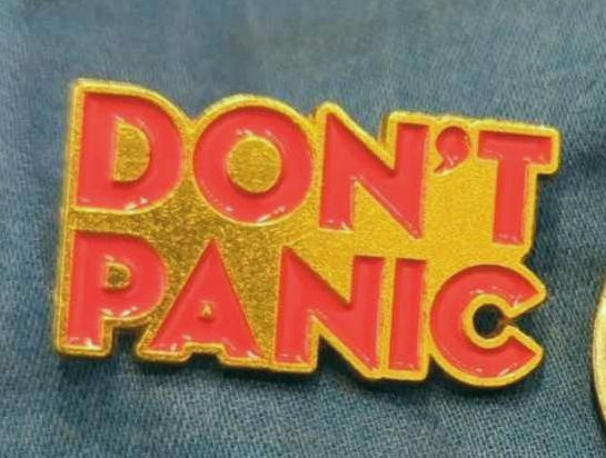 Don't Panic - H2G2 Hitchhiker Enamel Pin