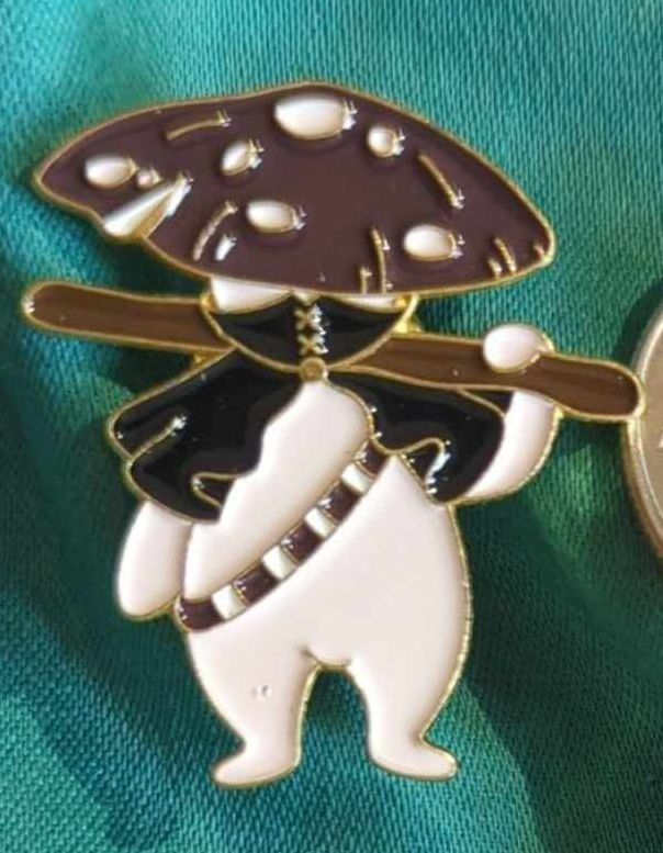 Mushroom Samurai Enamel Pin