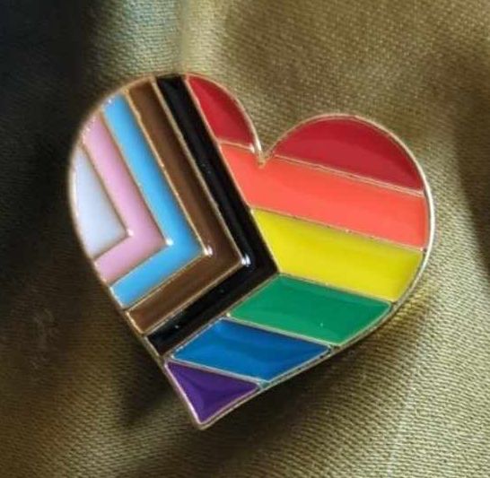 Progress Pride Heart Pin