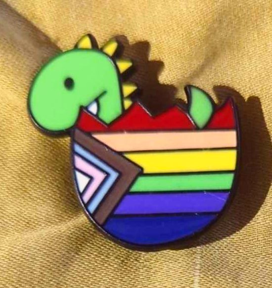 Progressaurus Pride Pin
