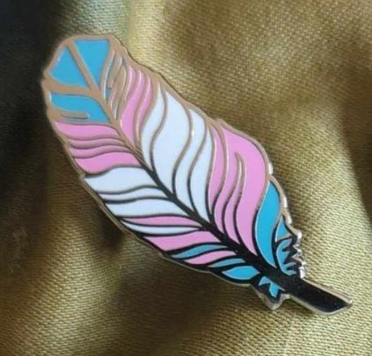 Pride Trans feather pin
