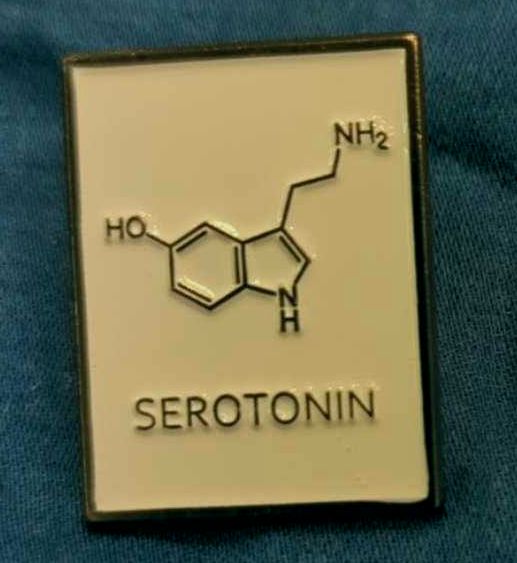 Serotonin Molecule Pin